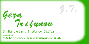 geza trifunov business card